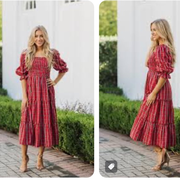 J Marie The Rayna Square Ruched Midi Dress - Picture 3 of 13